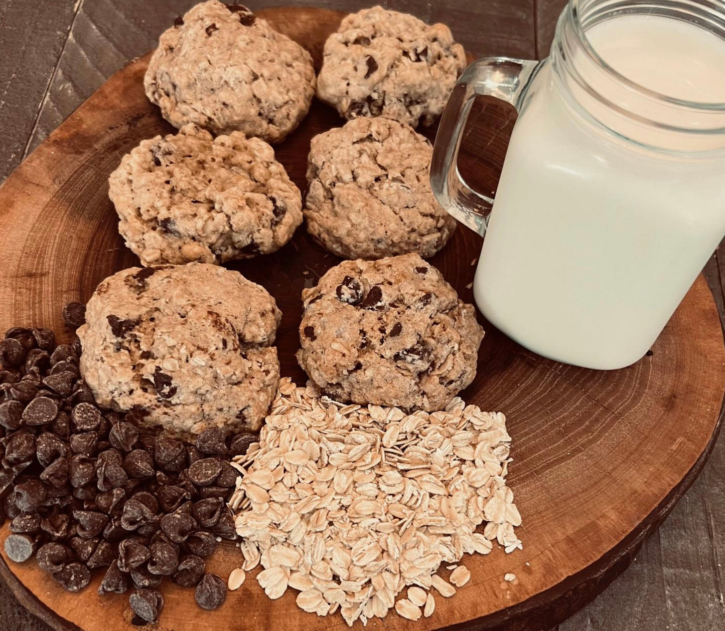 Sourdough oatmeal chocolate chip cookies, Qty 6