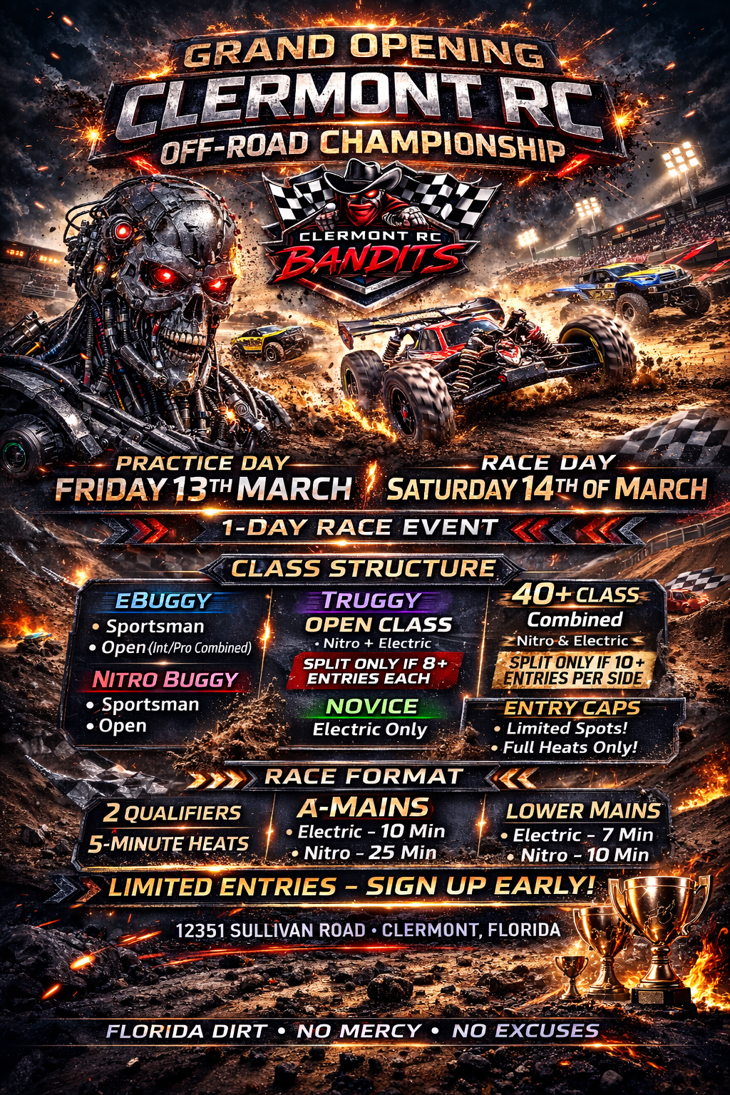 Practice Day Grand Opening March 13th Friday