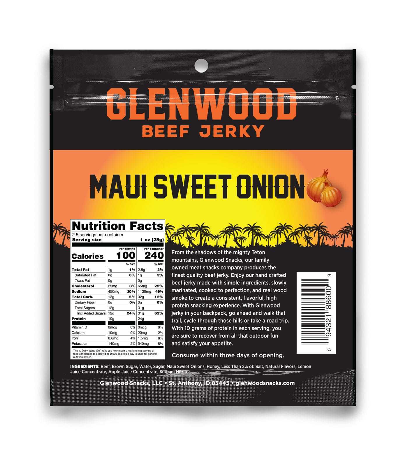 MAUI SWEET ONION BEEF JERKY