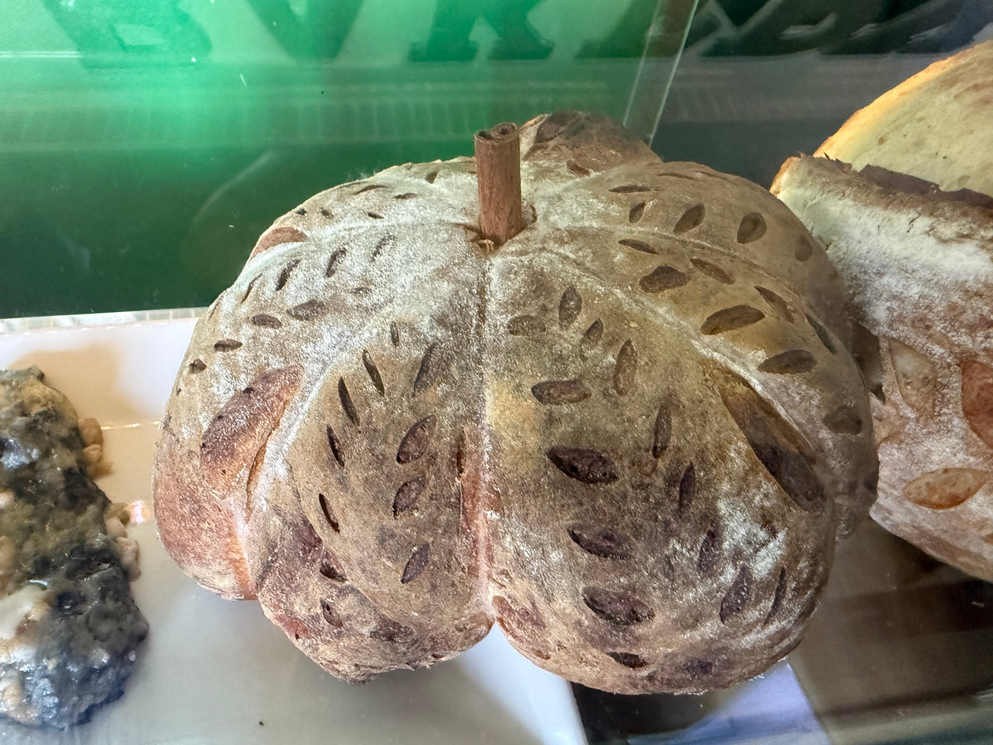 Pumpkin shaped organic sourdough loaf