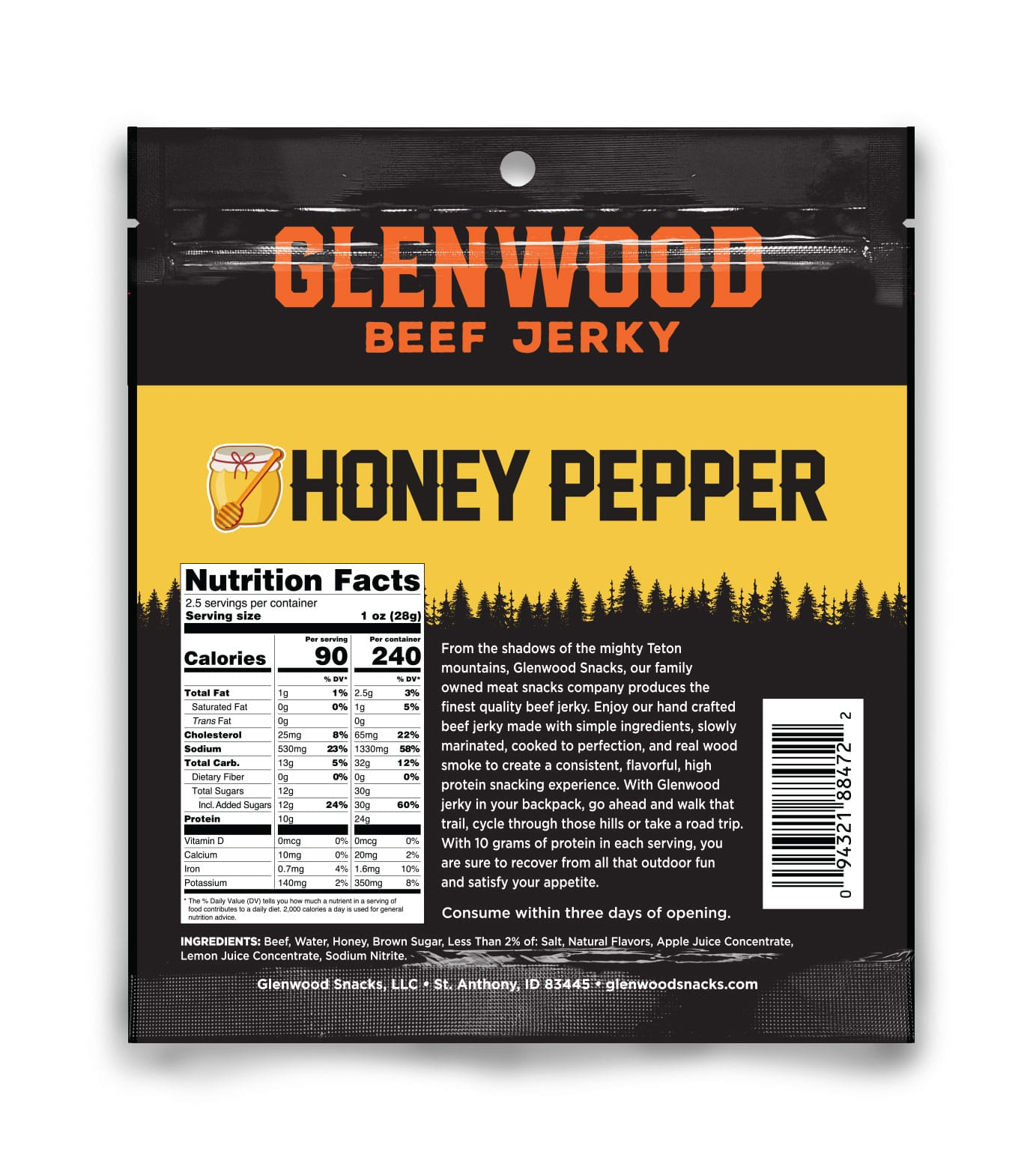 HONEY PEPPER BEEF JERKY