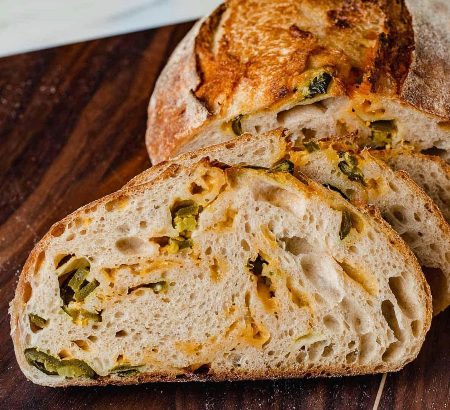 Organic gourmet Jalapeño Cheddar Sourdough Loaf