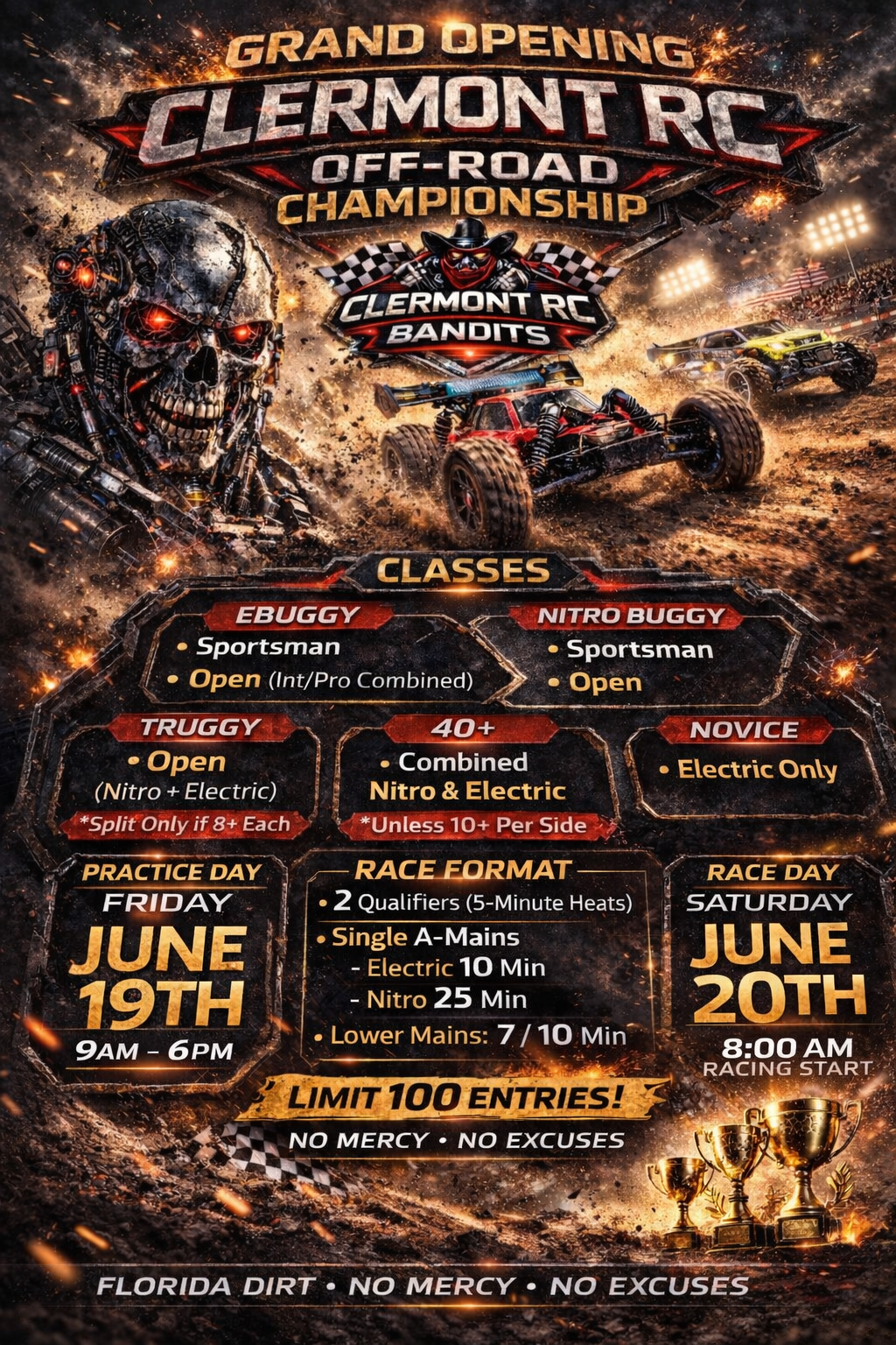Clermont RC Elite Practice Day June 19th Friday